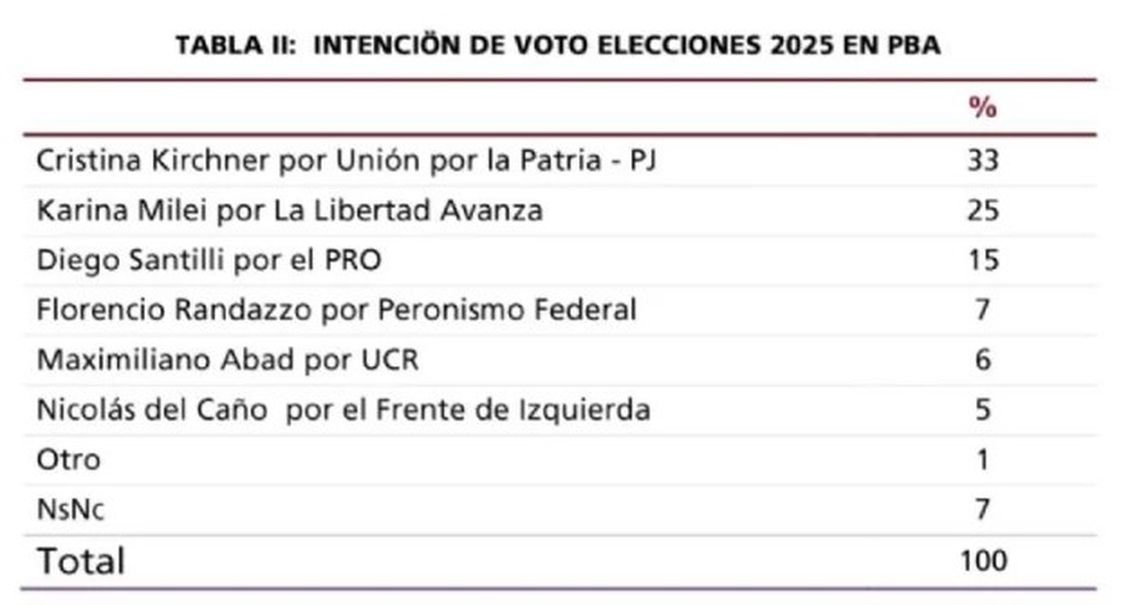 Encuesta sobre el voto 2025 en la provincia de Buenos Aires - Sección ...